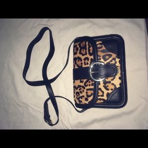 Topshop leopard print crossbody bag